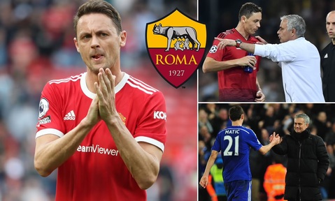 Mourinho đã mang theo Matic qua ba đội bóng khác nhau, gồm Chelsea, MU và Roma. Ảnh: Daily Mail