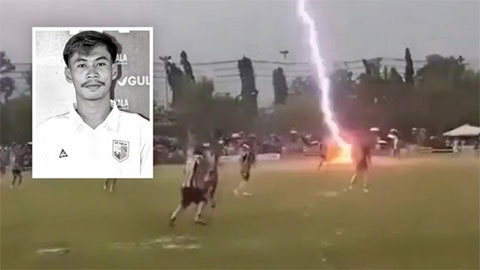  Cầu thủ Thái Lan qua đời sau cú sét đánh kinh hoàng trên sân