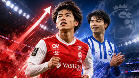 Nakamura đủ khả năng tỏa sáng tại Premier League như Mitoma - Ảnh: AI