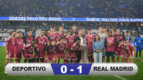  Kết quả Deportivo 0-1 Real Madrid: Los Blancos giành Teresa Herrera cup