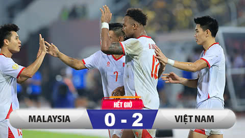  Kết quả Malaysia 0-2 Việt Nam: Nhà vô địch tiến sát đến chung kết