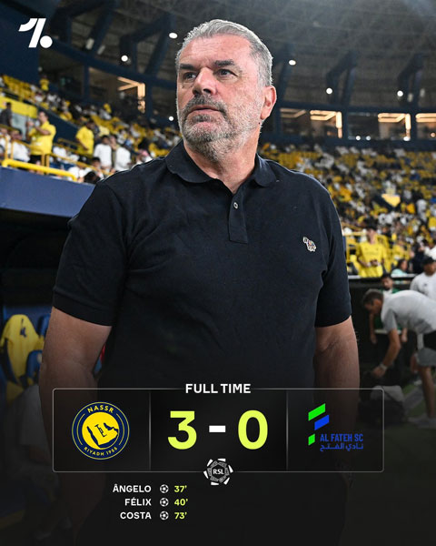 Al Nassr ra quân thuận lợi tại Saudi Pro League 2026/27 với chiến thắng 3-0 trước Al Fateh - Ảnh: One Football