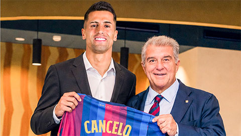 Barca chính thức ký hợp đồng với Joao Cancelo