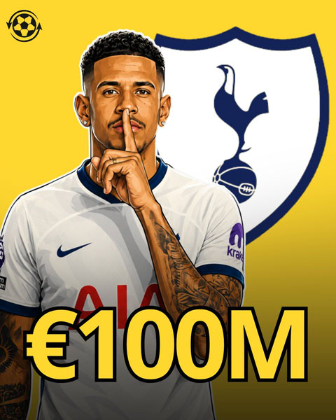 Man City có thể thu về 100 triệu euro từ việc bán Savinho cho Tottenham - Ảnh: @DeadlineDayLive