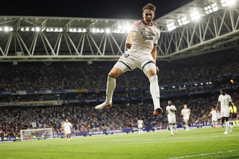 Carlos Espi vừa ghi bàn quyết định giúp Real Madrid đánh bại Espanyol. Ảnh: Sofascore