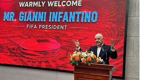 Chủ tịch FIFA Gianni Infantino thăm dự án SVĐ PVF