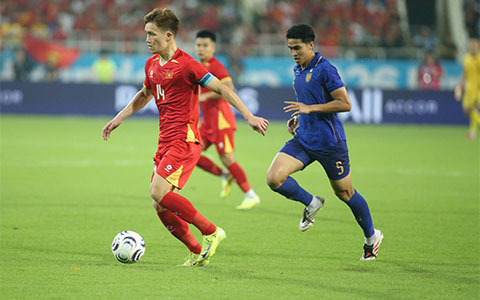 Hoàng Đức đứng vị trí thứ 2 trong đội hình tiêu biểu AFF Cup 2026 - Ảnh: Minh Tuấn 