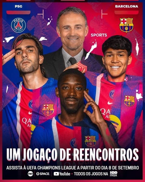 HLV Luis Enrique, Dembele, Dro và Ferran Torres sẽ đối đầu với đội bóng cũ Barca. Ảnh: Facebook