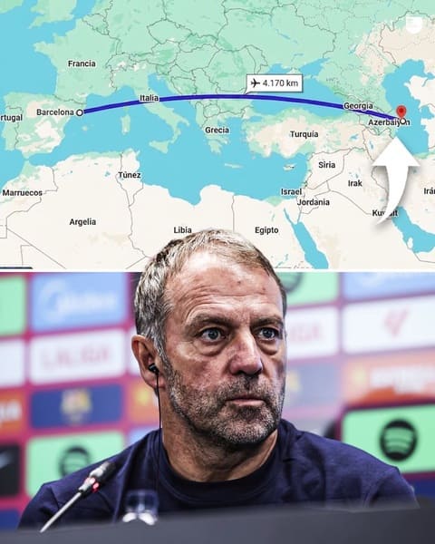 Ngoài 4 màn hội ngộ, Barca còn có màn hành xác dài hơn 4.000 km tới Azerbaijan. Ảnh: Facebook