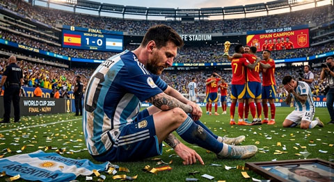 Messi cùng ĐT Argentina thất bại trước Tây Ban Nha ở chung kết World Cup 2026