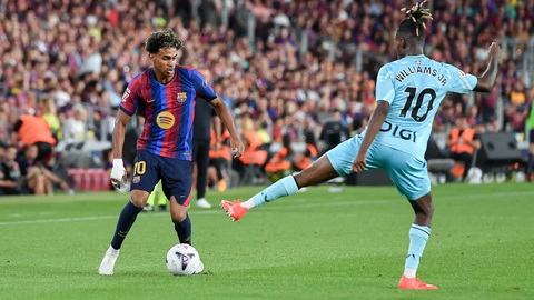 Lamine Yamal đang dần lấy lại hình ảnh quen thuộc. Ảnh: Goal