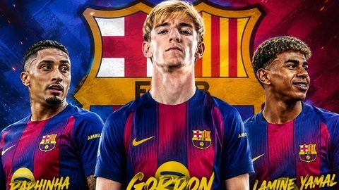  Barca: Tam tấu ‘R-Y-G’ hay chẳng kém Raphinha - Lewandowski - Yamal