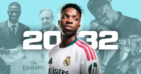 Sau những dền dứ, Vinicius đã gia hạn với Real Madrid đến năm 2032. Ảnh: Tribuna