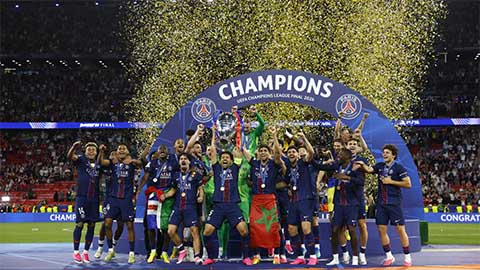 PSG đã giành 2 chức vô địch Champions League liên tiếp