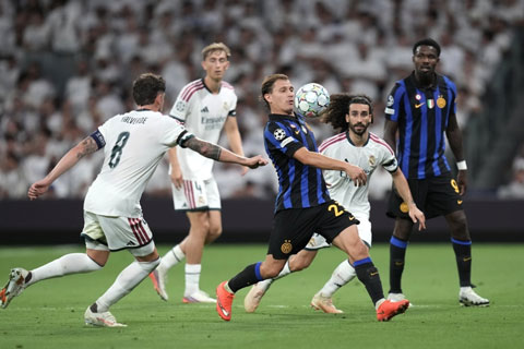 Real phải rất vất vả mới đánh bại được Inter - Ảnh: AP