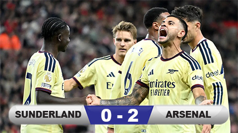  Kết quả Sunderland 0-2 Arsenal: Không thể cản Pháo thủ