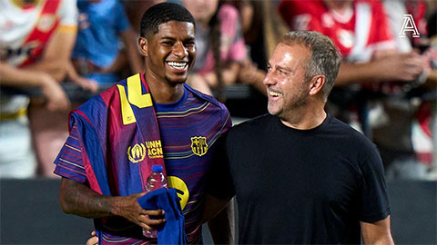 Flick đã giúp Rashford hoàn thiện nhiều kỹ năng trong 1 năm làm việc cùng tại Barca - Ảnh: getty images