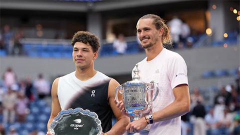 Zverev đánh bại Ben Shelton trong trận chung kết US Open