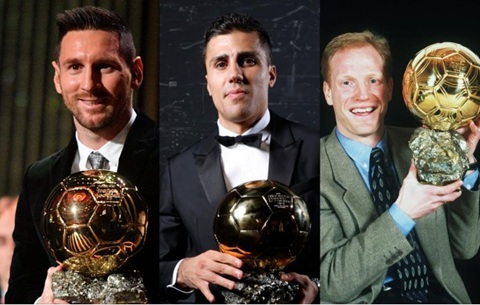 Messi, Rodri, Sammer từng có những chiến thắng với cách biệt rất nhỏ tại giải Quả bóng vàng