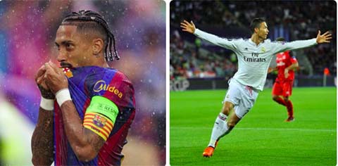 Raphinha chỉ kém thành tích của CR7 mùa 2014/15 đúng 1 bàn