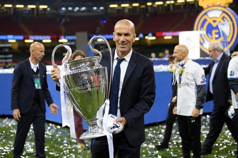 Zidane từng dẫn Real Madrid 3 lần liên tiếp vô địch Champions League