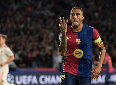 Raphinha đang là chân sút số 1 của Barca ở mùa này