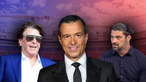 Những người đại diện đang quản lý dàn sao của Barca. Ảnh: Cronica Global