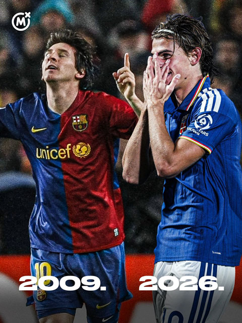 Paz trở thành cầu thủ Nam Mỹ trẻ thứ hai ghi bàn vào lưới MU tại Champions League sau Messi