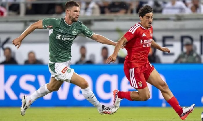 Nhật định phạt góc Benfica vs St.Gallen, 2h00 ngày 31/7
