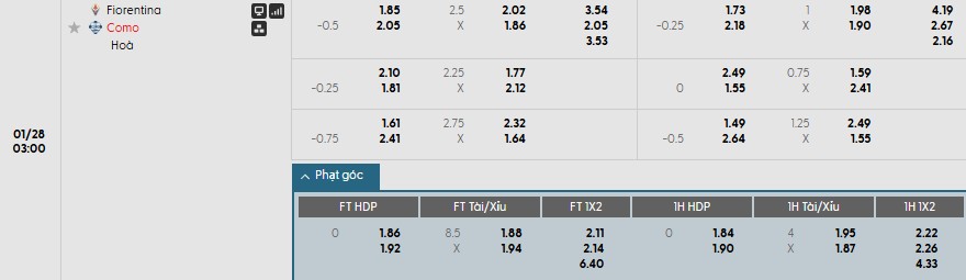 Nhật định phạt góc Fiorentina vs Como, 3h ngày 28/01 - Ảnh 1