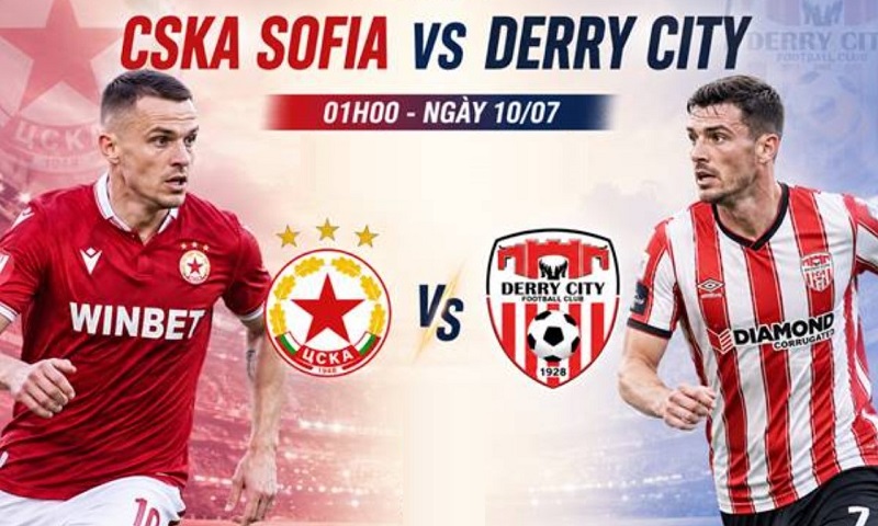 Nhật định phạt góc CSKA Sofia vs Derry City, 1h00 ngày 10/7 - Ảnh 1