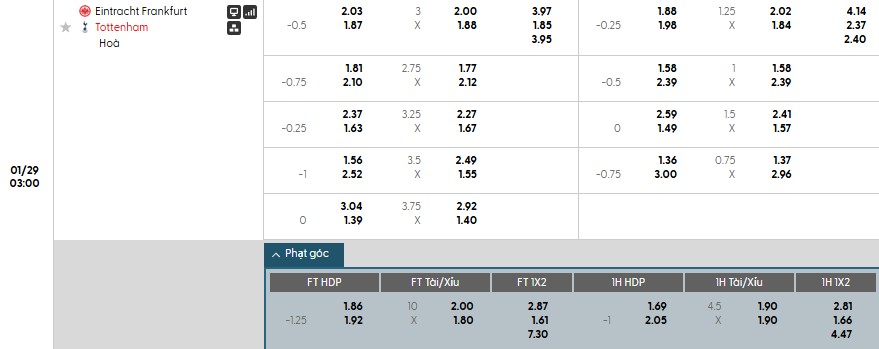 Nhật định phạt góc Frankfurt vs Tottenham, 3h ngày 29/01 - Ảnh 1
