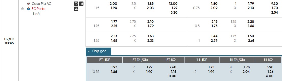 Nhật định phạt góc Casa Pia vs Porto, 3h45 ngày 03/02 - Ảnh 1