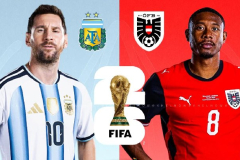 Nhật định phạt góc Argentina vs Áo, 0h00 ngày 23/6