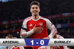 Kết quả Arsenal 1-0 Burnley: Pháo thủ chạm một tay vào chức vô địch