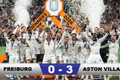 Kết quả Freiburg 0-3 Aston Villa: Aston Villa vô địch Europa League
