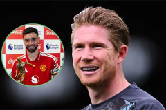 De Bruyne tiếc nuối vì kỷ lục kiến tạo bị Bruno Fernandes phá