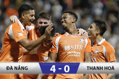 Kết quả Đà Nẵng 4-0 Thanh Hoá: Trụ hạng thành công