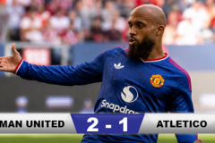 Kết quả MU 2-1 Atletico: Quỷ đỏ ngược dòng nhờ Mbeumo