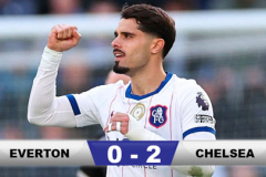 Kết quả Everton 0-2 Chelsea: Người hùng Neto