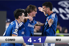 Kết quả Como 4-1 MU: Quỷ đỏ thua tan nát