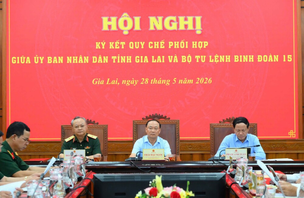 Gia Lai: Ký kết quy chế phối hợp giữa UBND tỉnh và Binh đoàn 15 1